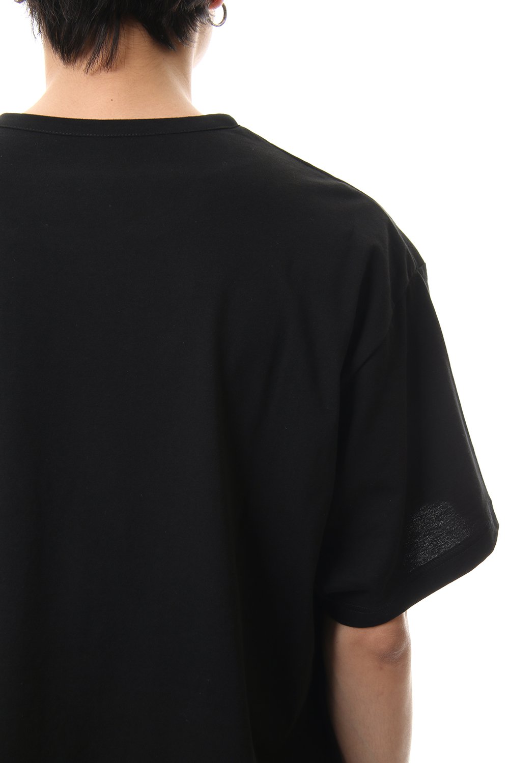 ラウンド ショート スリーブ カットソー ブラック