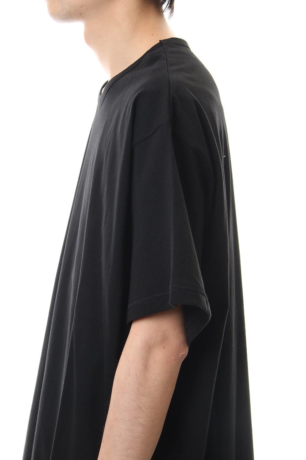 ラウンド ショート スリーブ カットソー ブラック