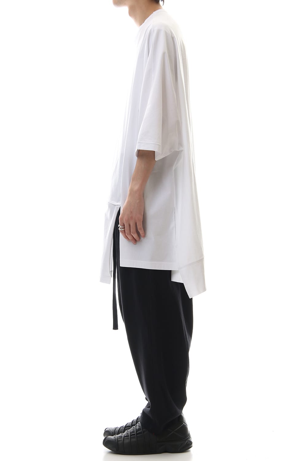 Snap slit Short Cut Sew White