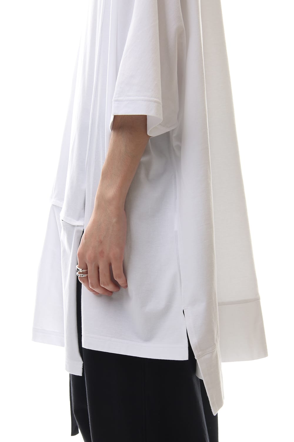 Snap slit Short Cut Sew White