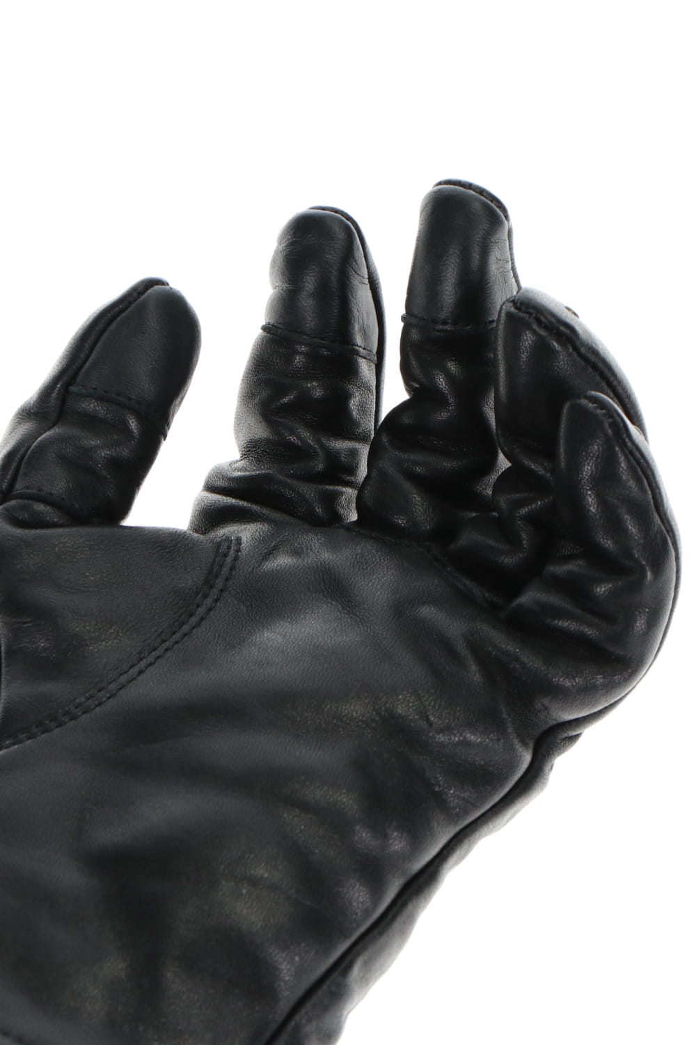 Horse Leather Nail ZIP Gloves Black
