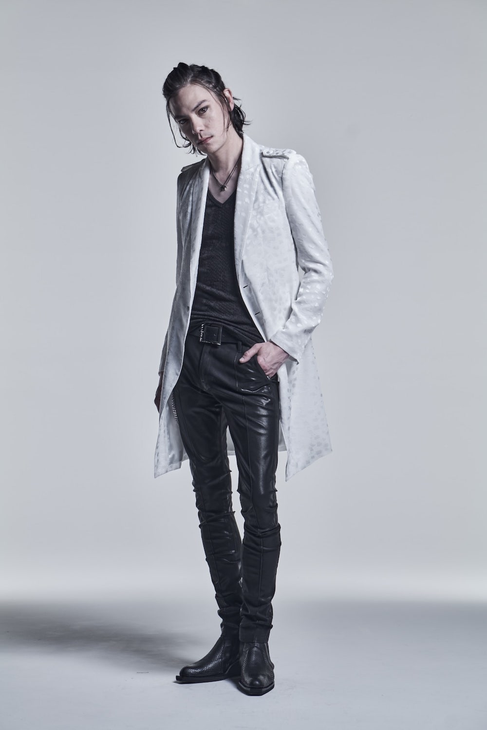 Epoulet Long Jacket White