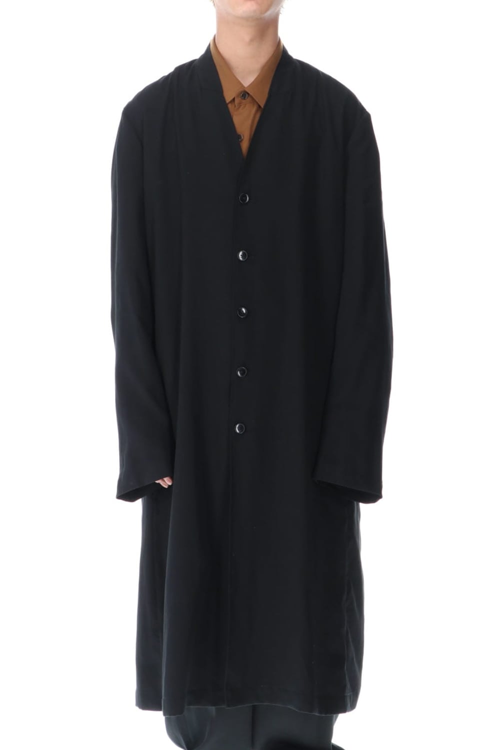 No Collar Long Jacket