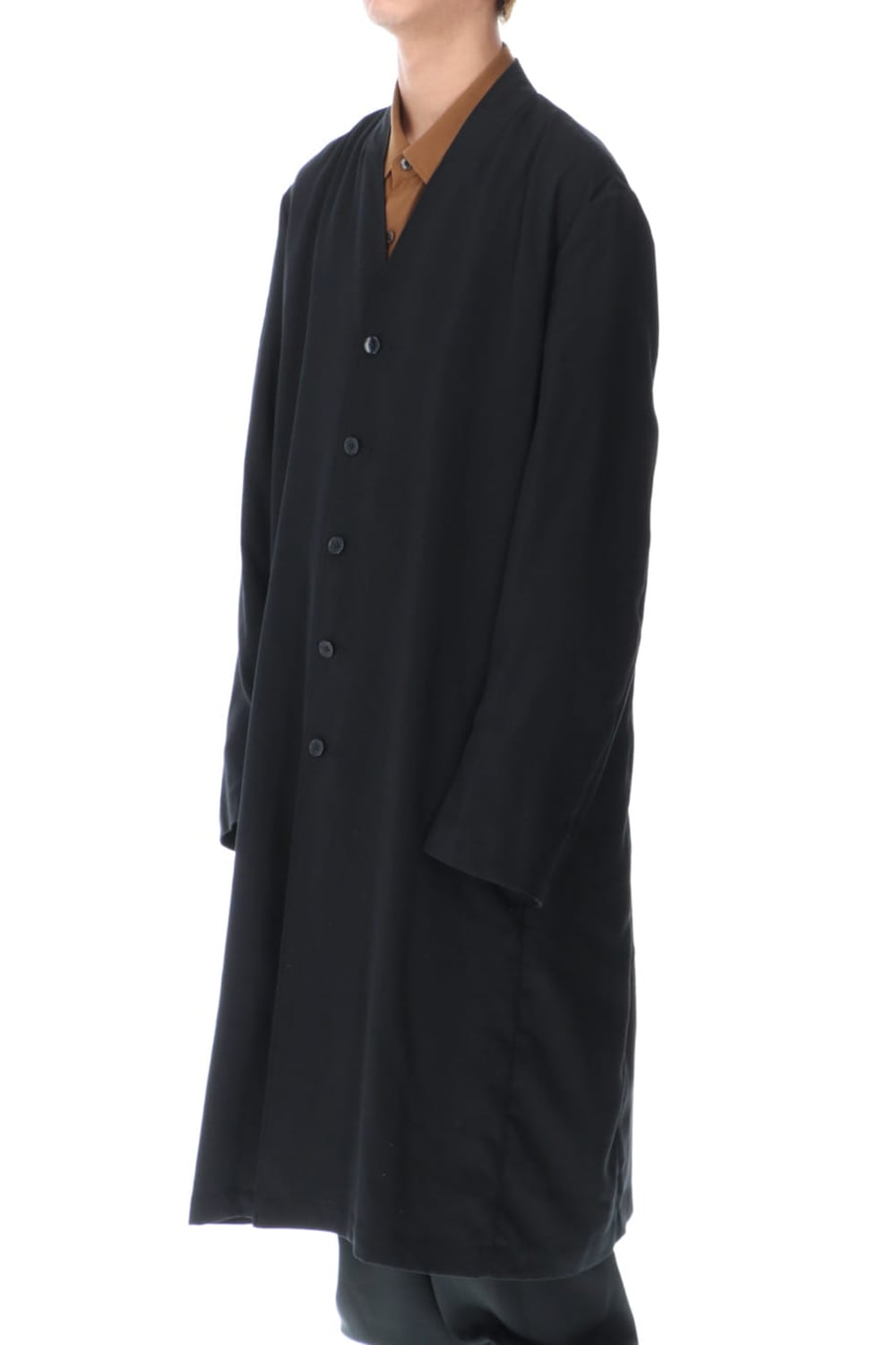 No Collar Long Jacket