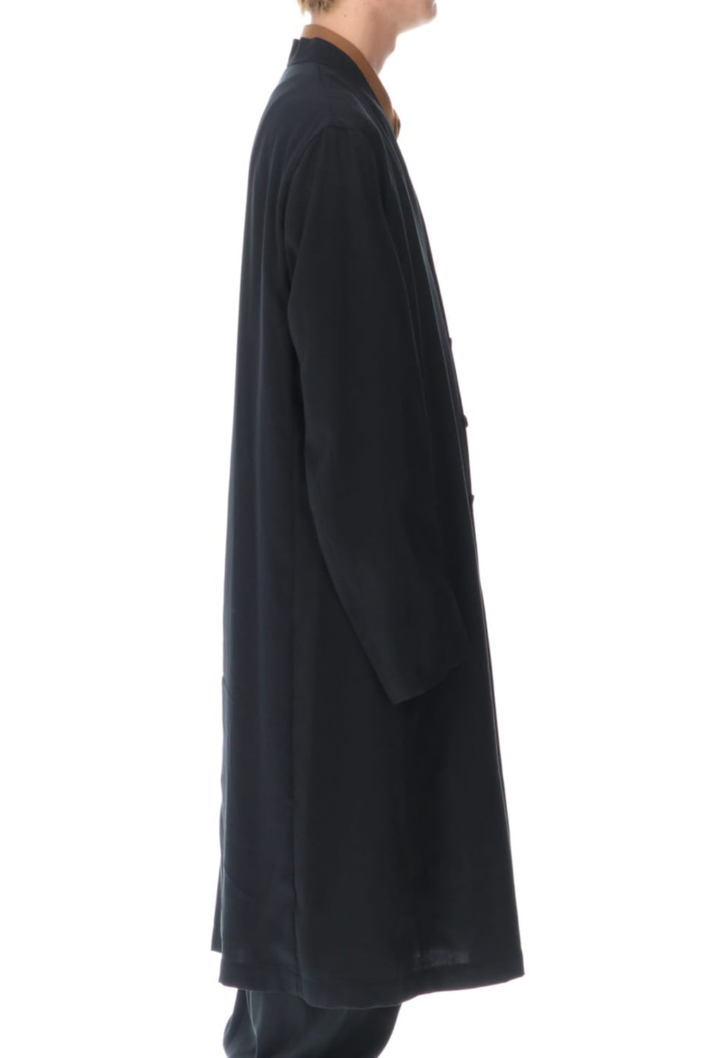 No Collar Long Jacket