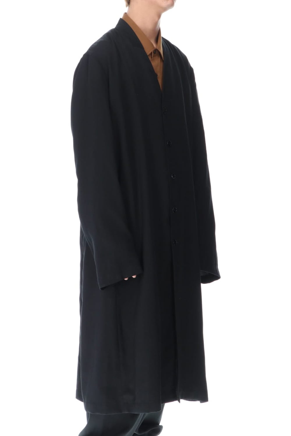 No Collar Long Jacket