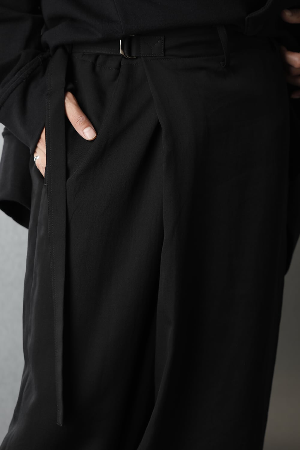 Hem Rib Wrap Sarrouel Pants