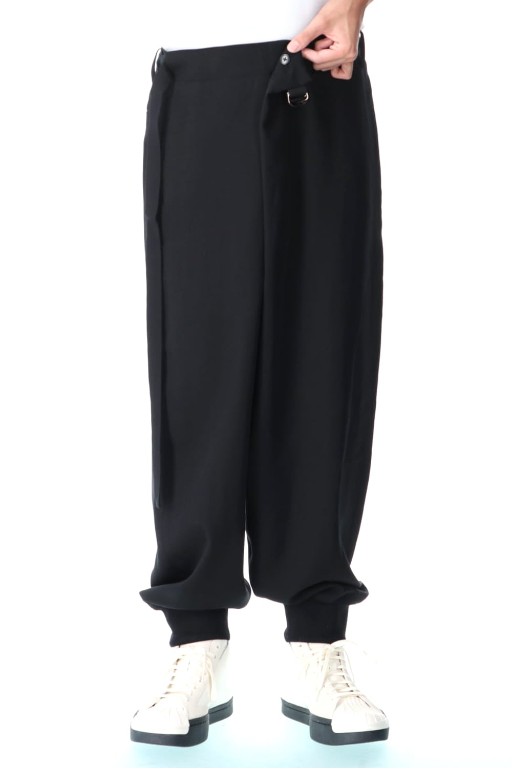 Hem Rib Wrap Sarrouel Pants