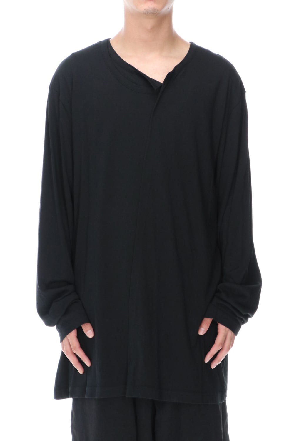 ダブルカラー Tシャツ ロング