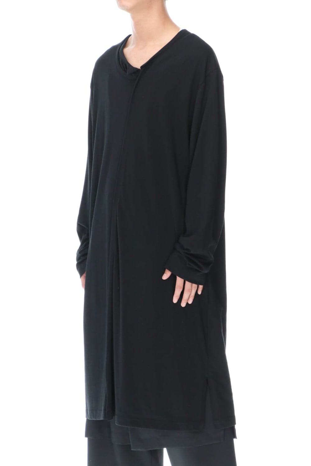 Double collar long Cut Sew