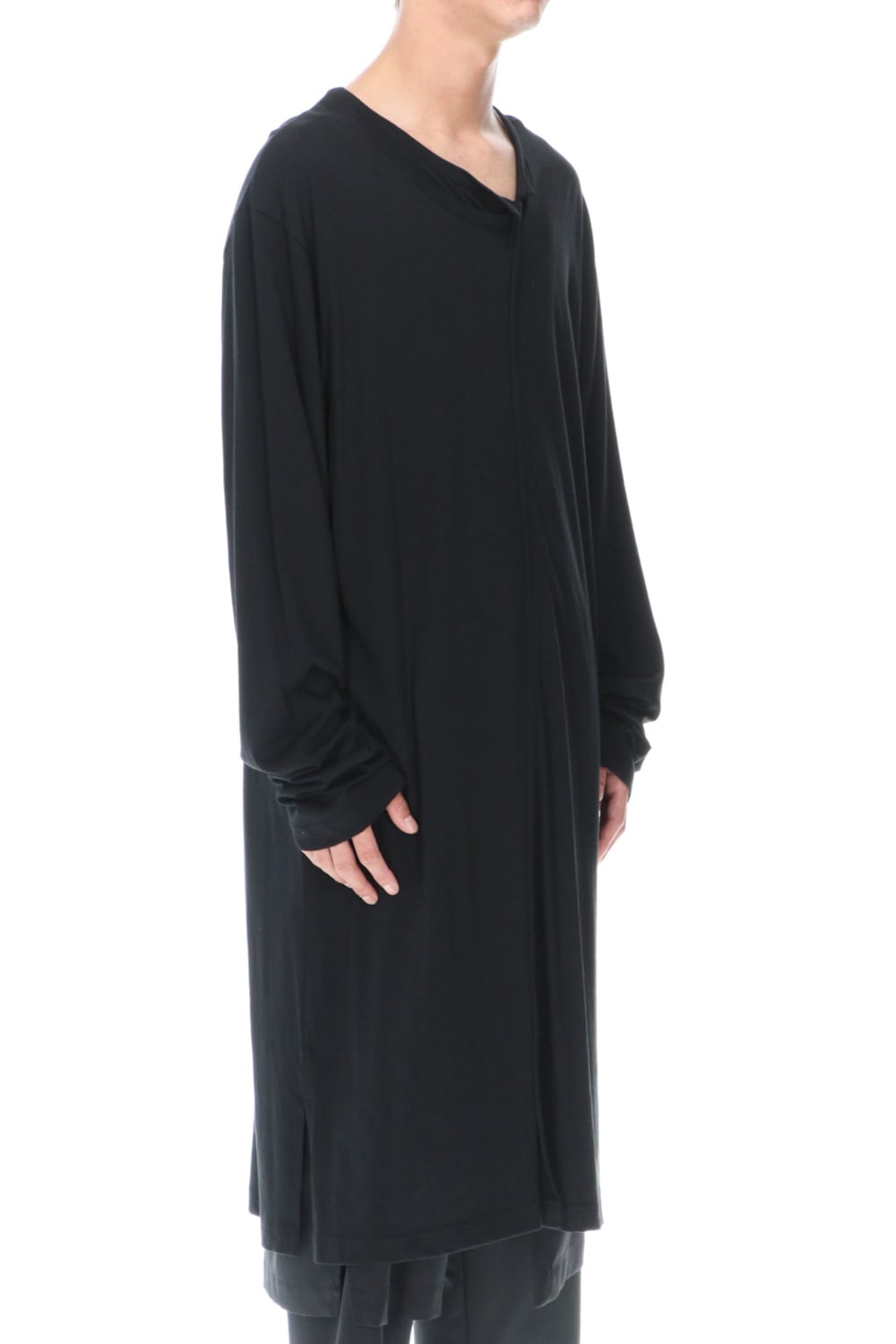 Double collar long Cut Sew