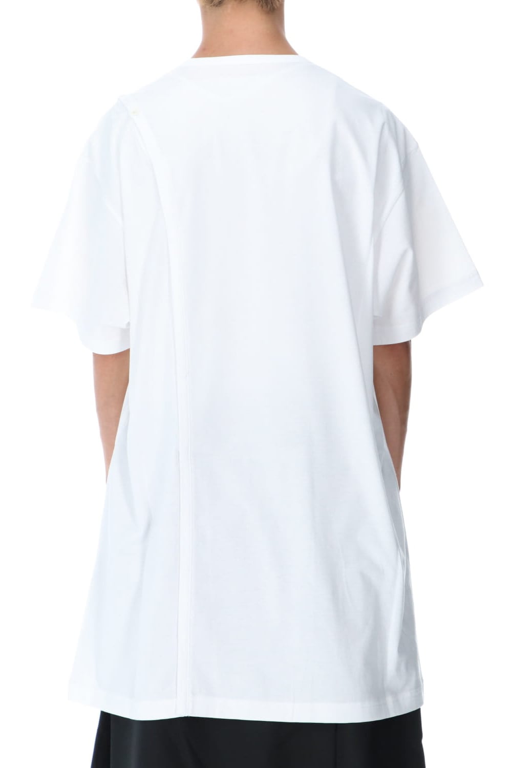 Right Button Straight Cut Sew Short White