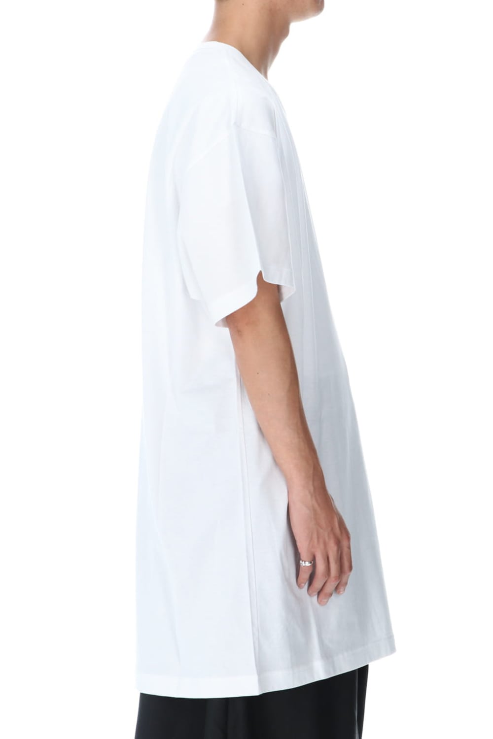 Right Button Straight Cut Sew Short White