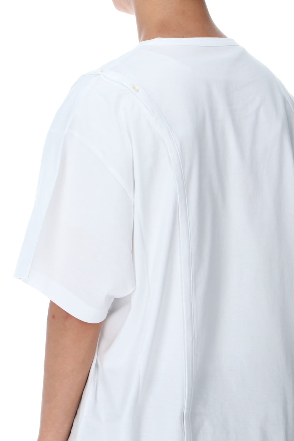 Right Button Straight Cut Sew Short White