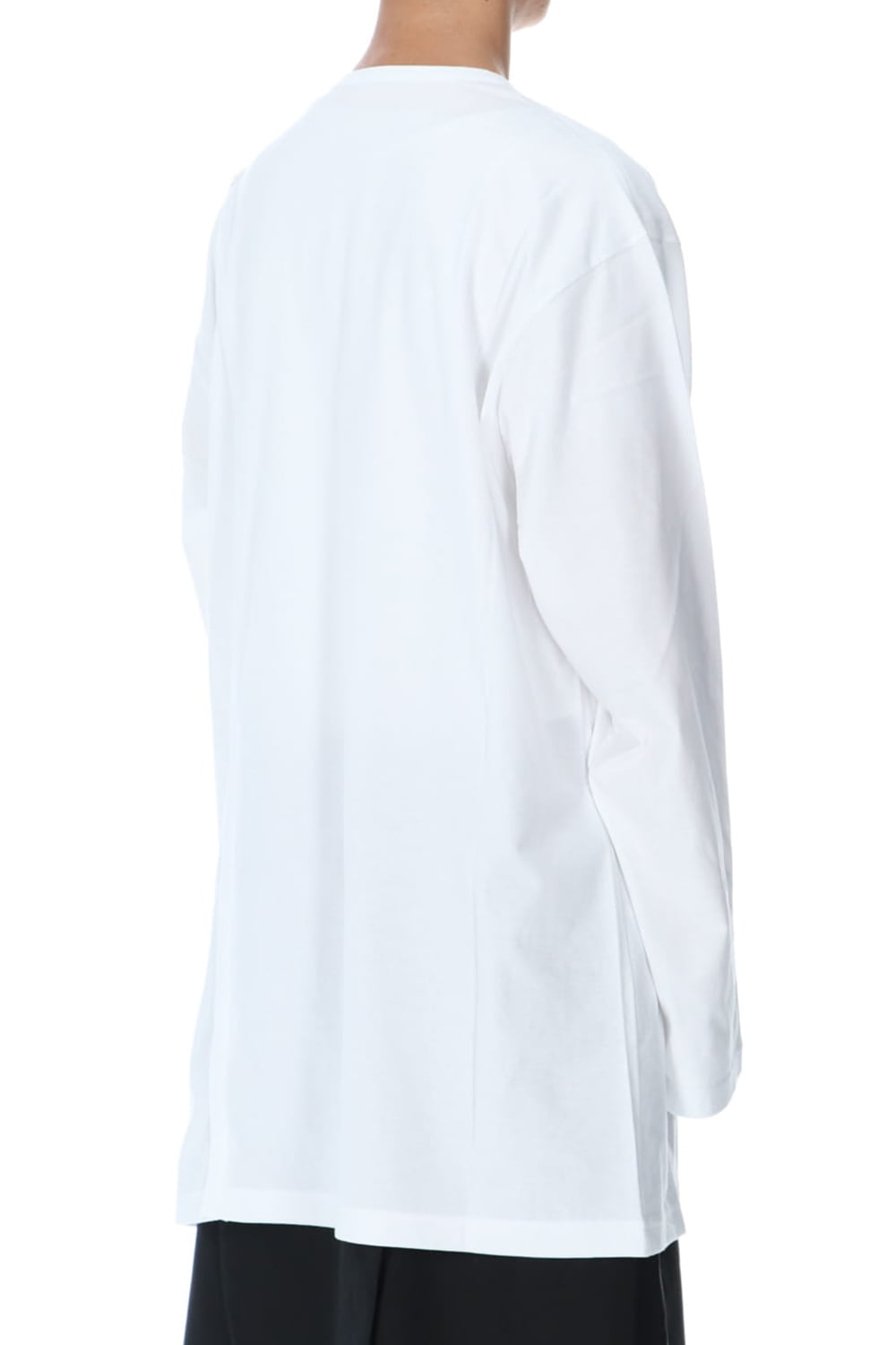 Right Button Straight Cut Sew Long White