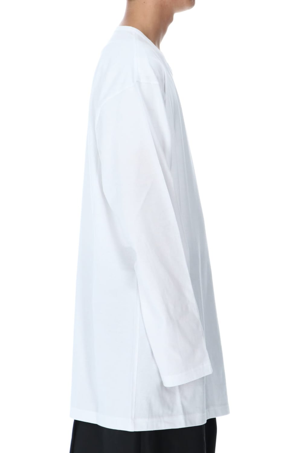 Right Button Straight Cut Sew Long White