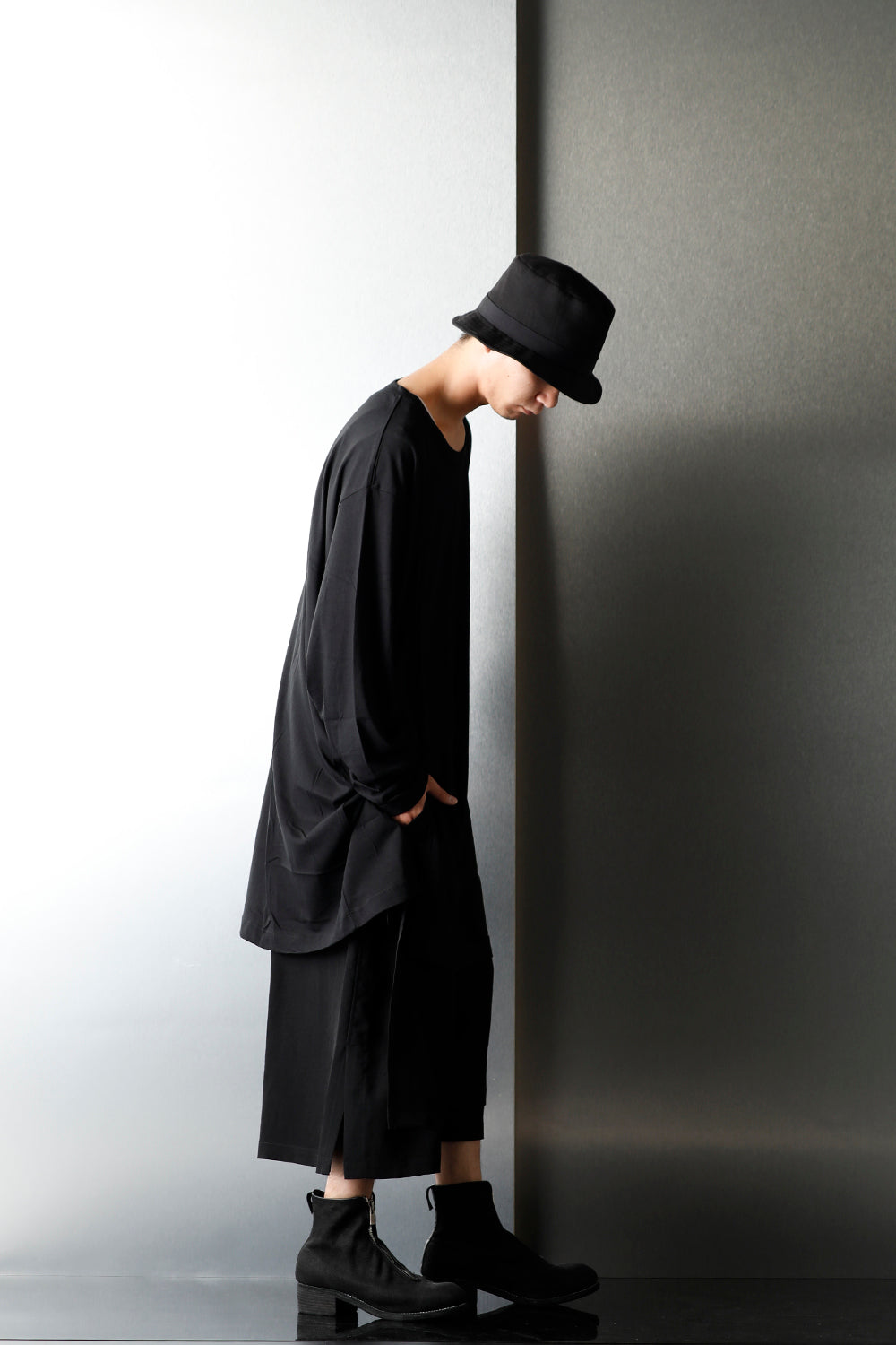 Jumbo cut-sew long Black