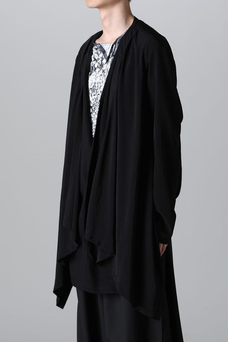 T/A Vintage dechine Combination Layered drape cardigan