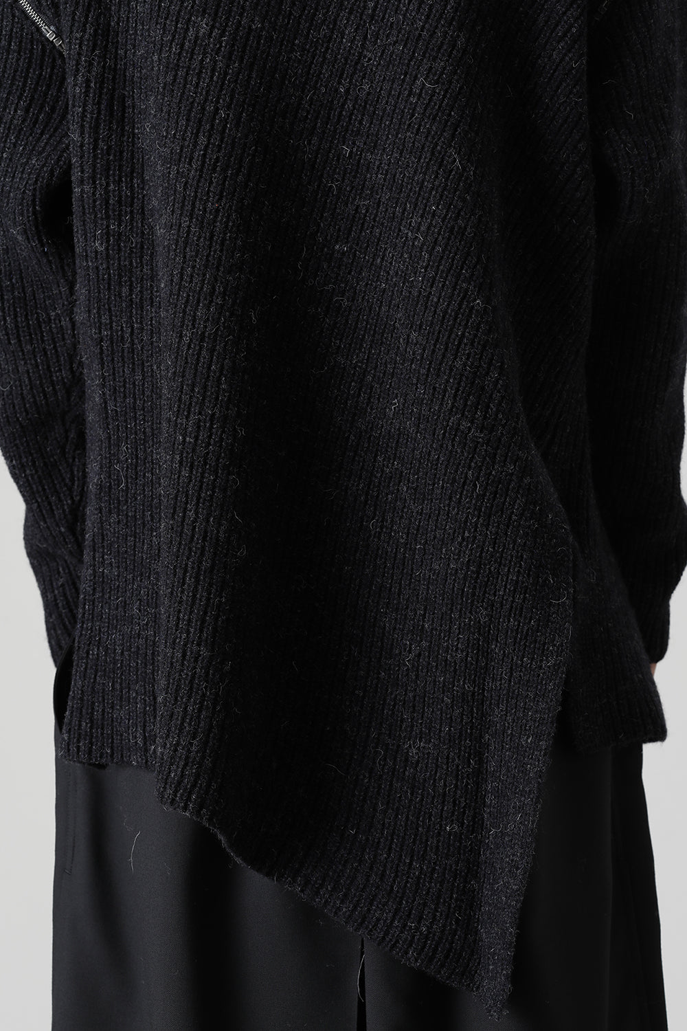 Detachable Big Turtle knit Dark Gray