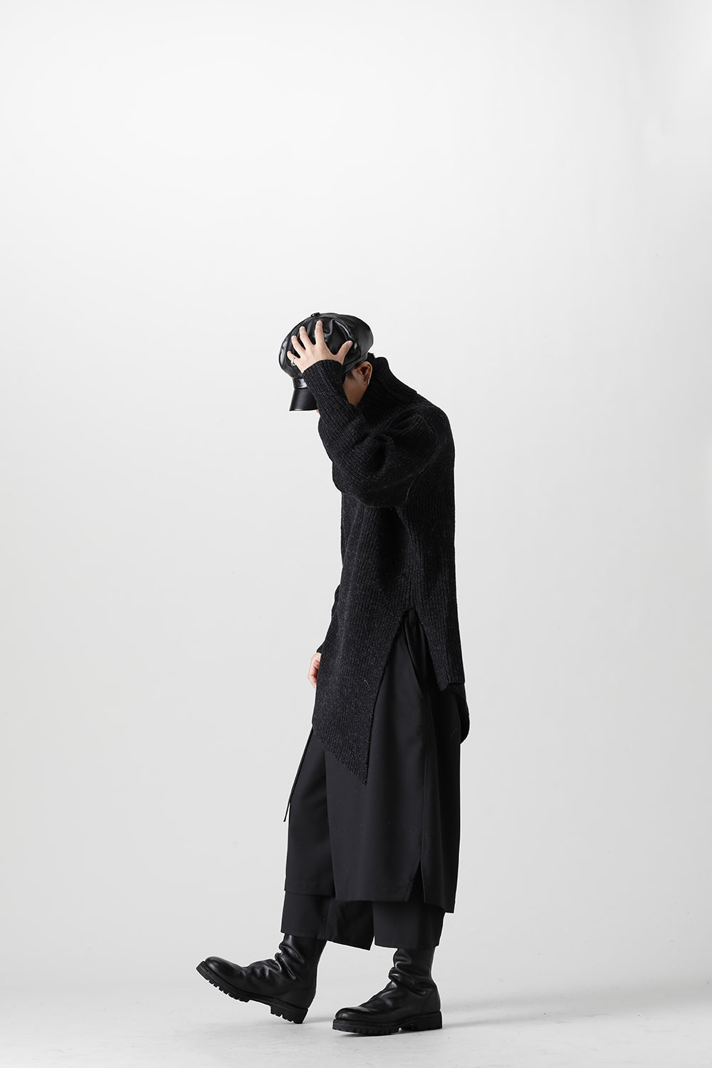 Detachable Big Turtle knit Dark Gray