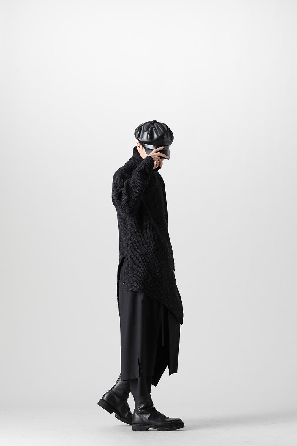 Detachable Big Turtle knit Dark Gray