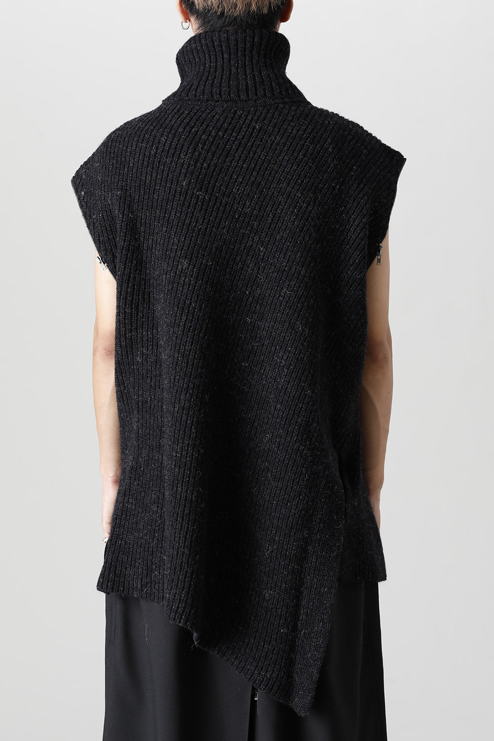 Detachable Big Turtle knit Dark Gray