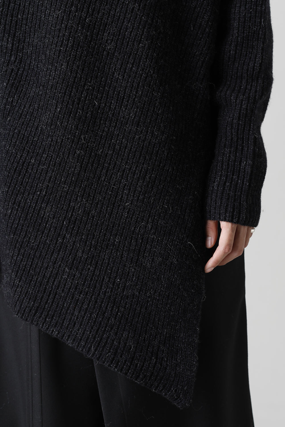 Detachable Big Turtle knit Dark Gray