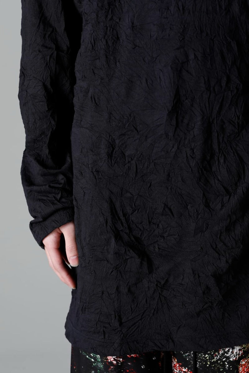 Hem Button Turtleneck T-Shirt