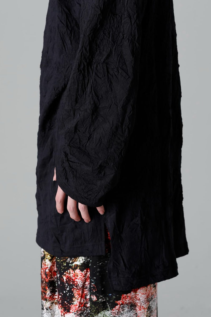 Hem Button Turtleneck T-Shirt