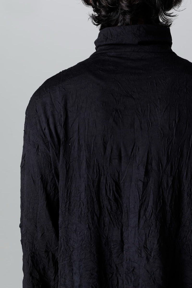 Hem Button Turtleneck T-Shirt