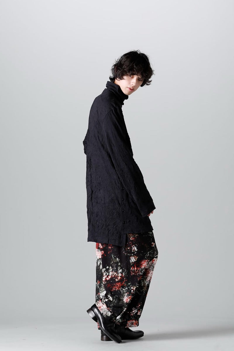 Hem Button Turtleneck T-Shirt