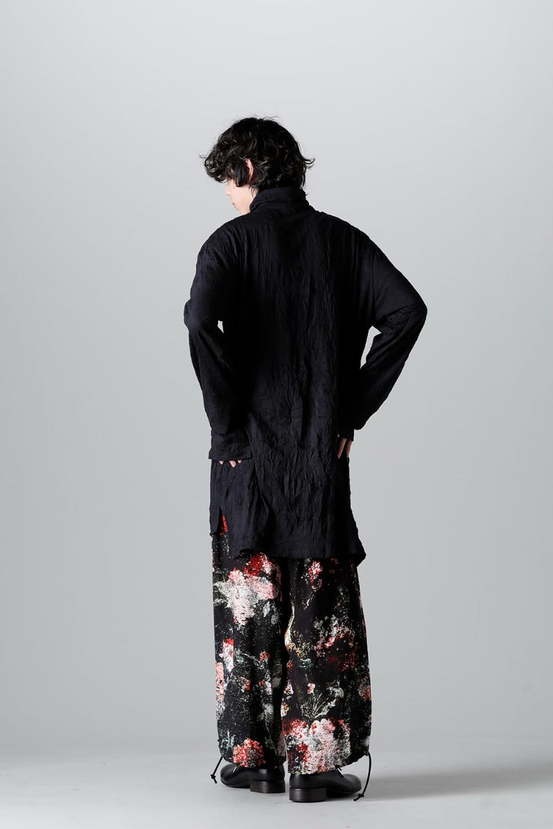 Hem Button Turtleneck T-Shirt