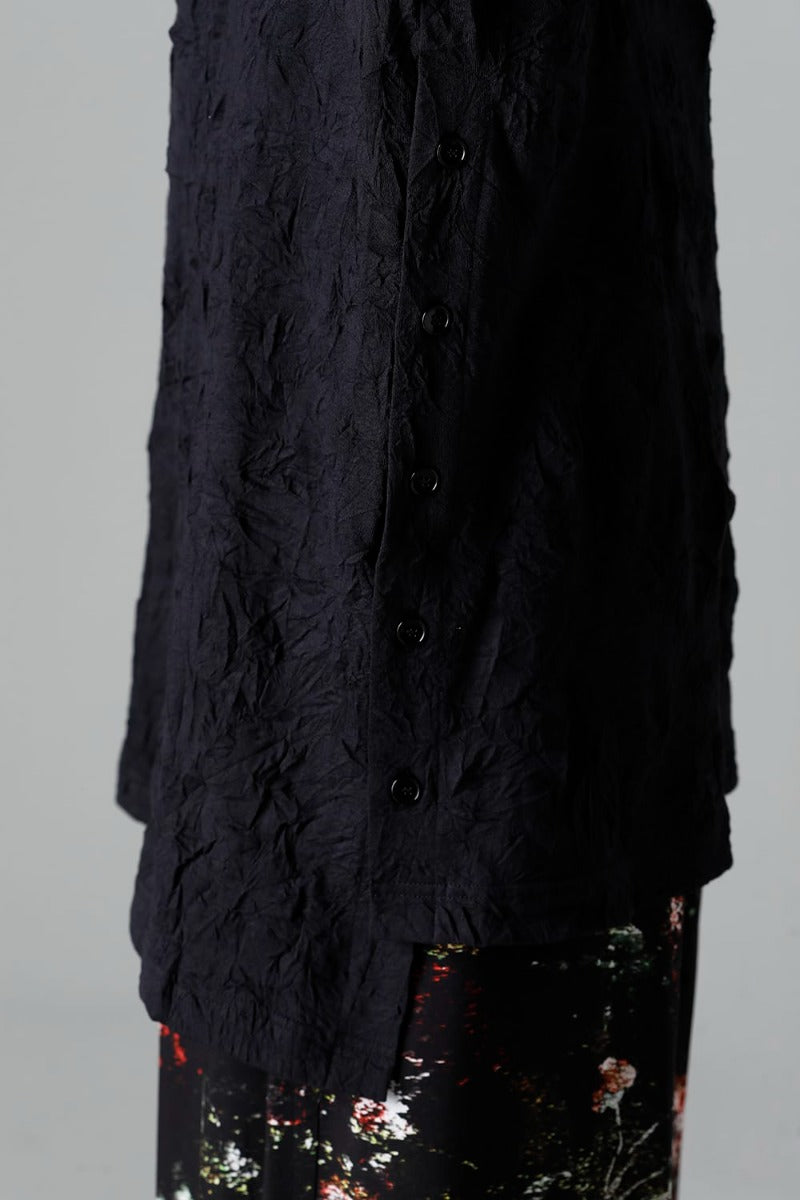 Hem Button Turtleneck T-Shirt