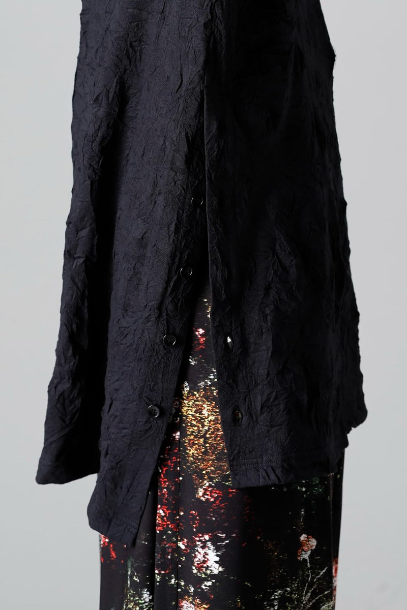 Hem Button Turtleneck T-Shirt