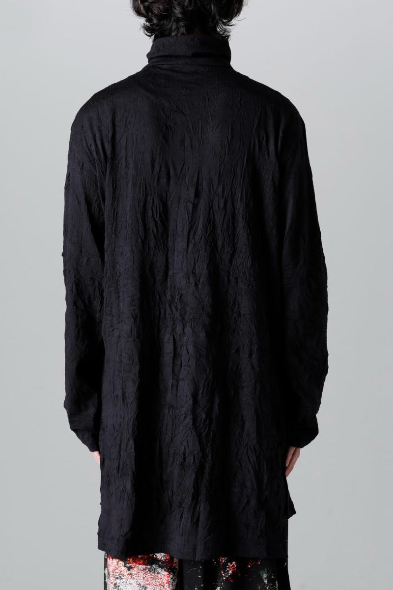 Hem Button Turtleneck T-Shirt