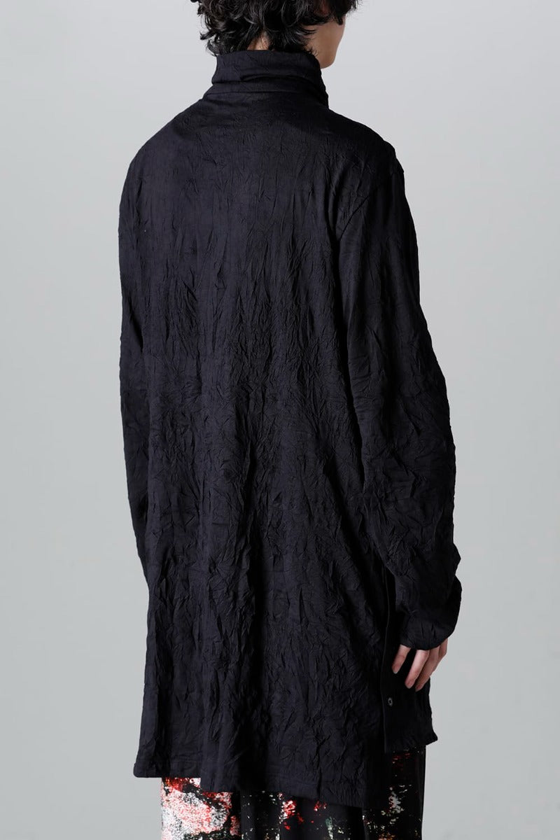 Hem Button Turtleneck T-Shirt