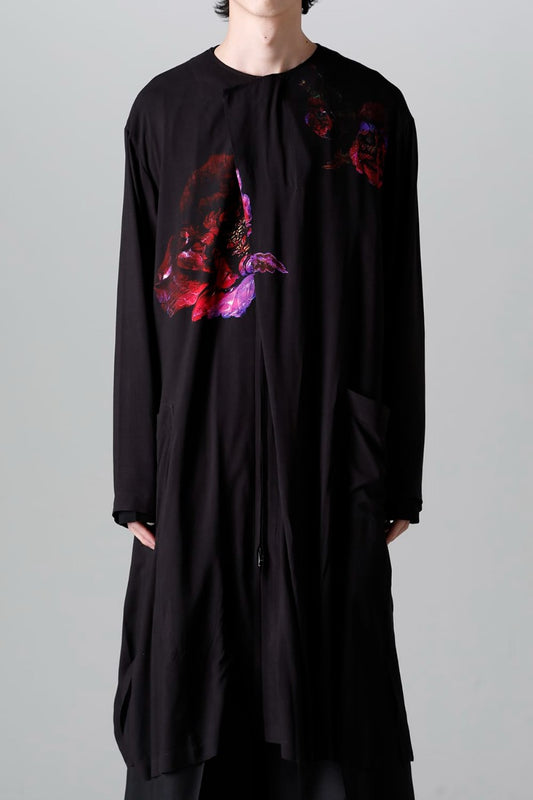 Front Tuck No Collar Coat