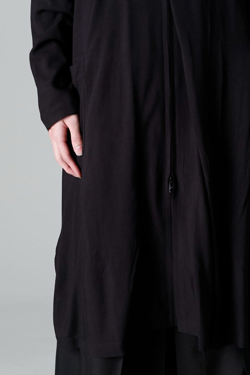 Front Tuck No Collar Coat