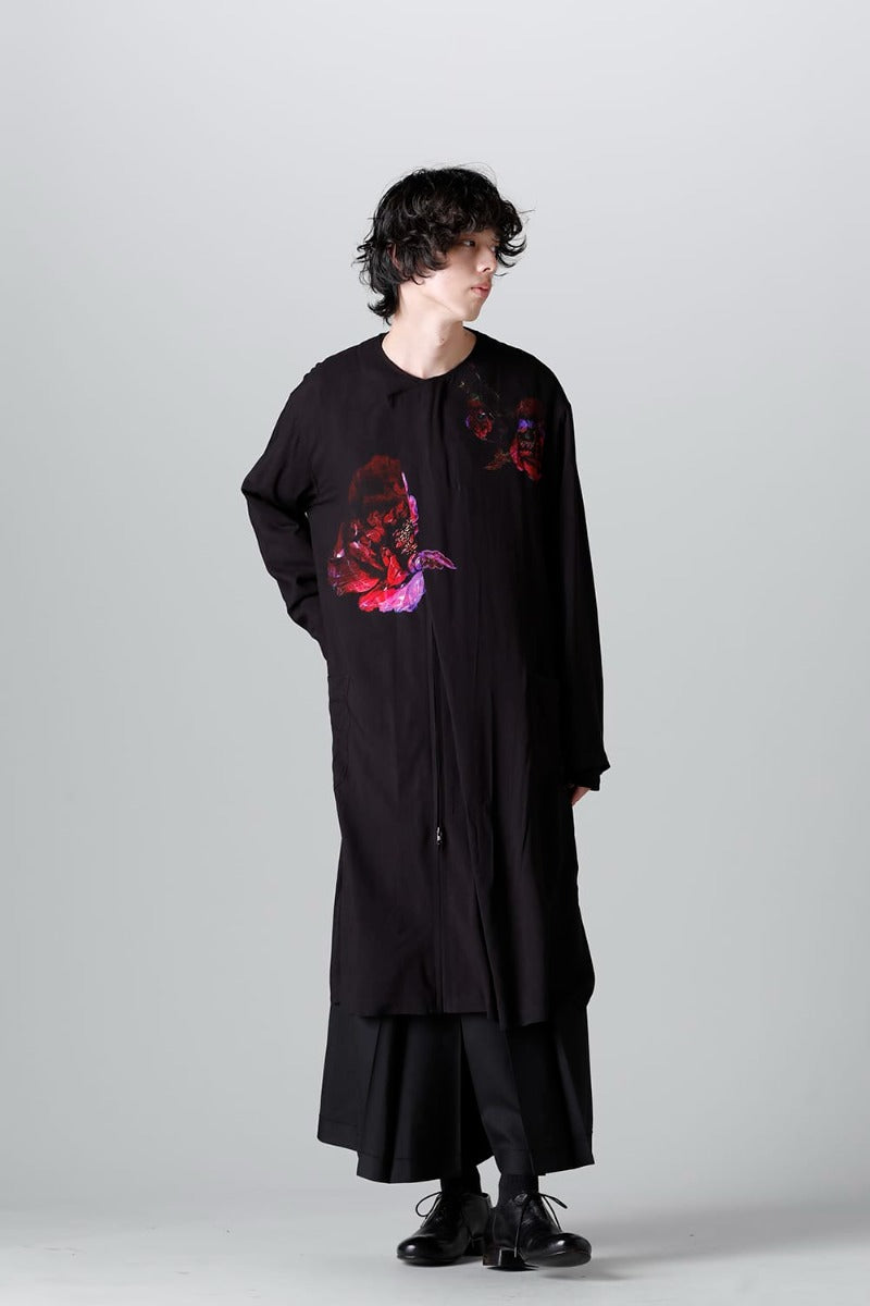 Front Tuck No Collar Coat