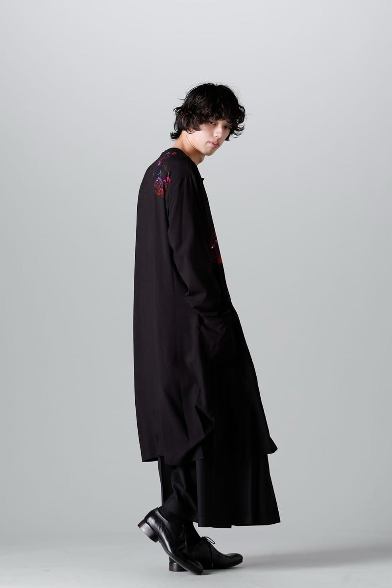 Front Tuck No Collar Coat