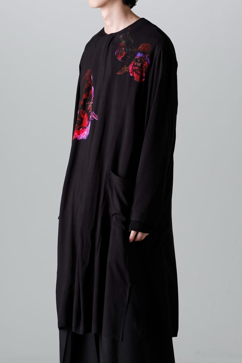 Front Tuck No Collar Coat