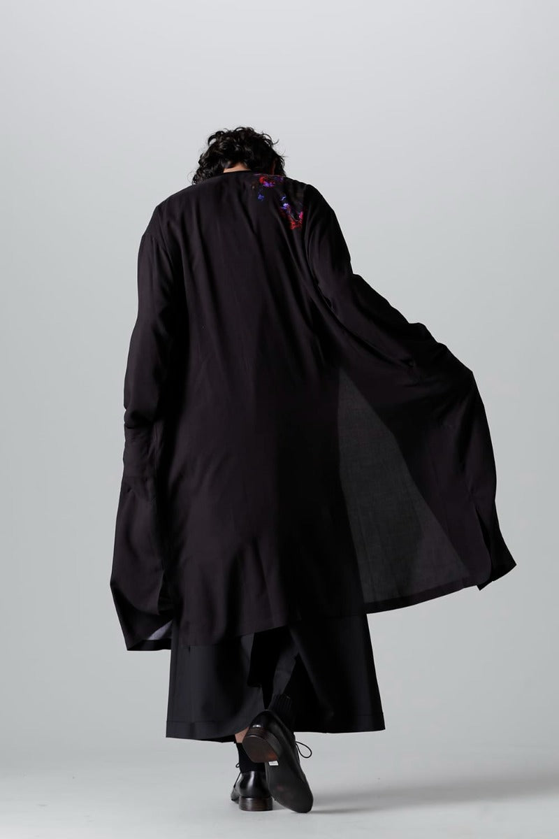 Front Tuck No Collar Coat