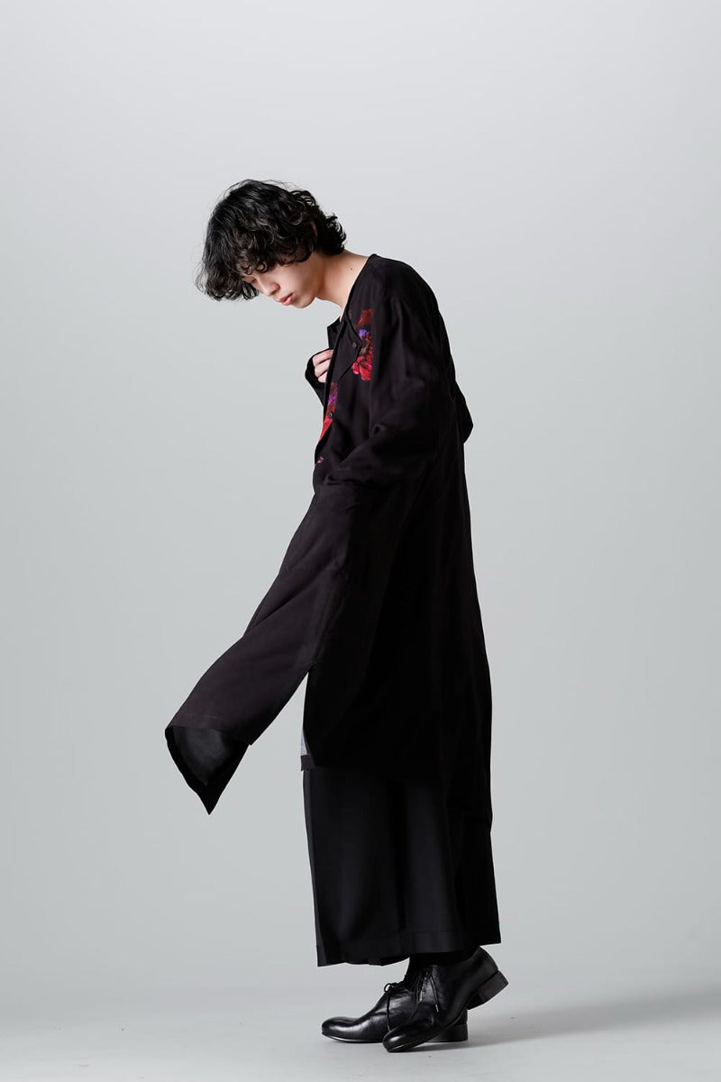 Front Tuck No Collar Coat