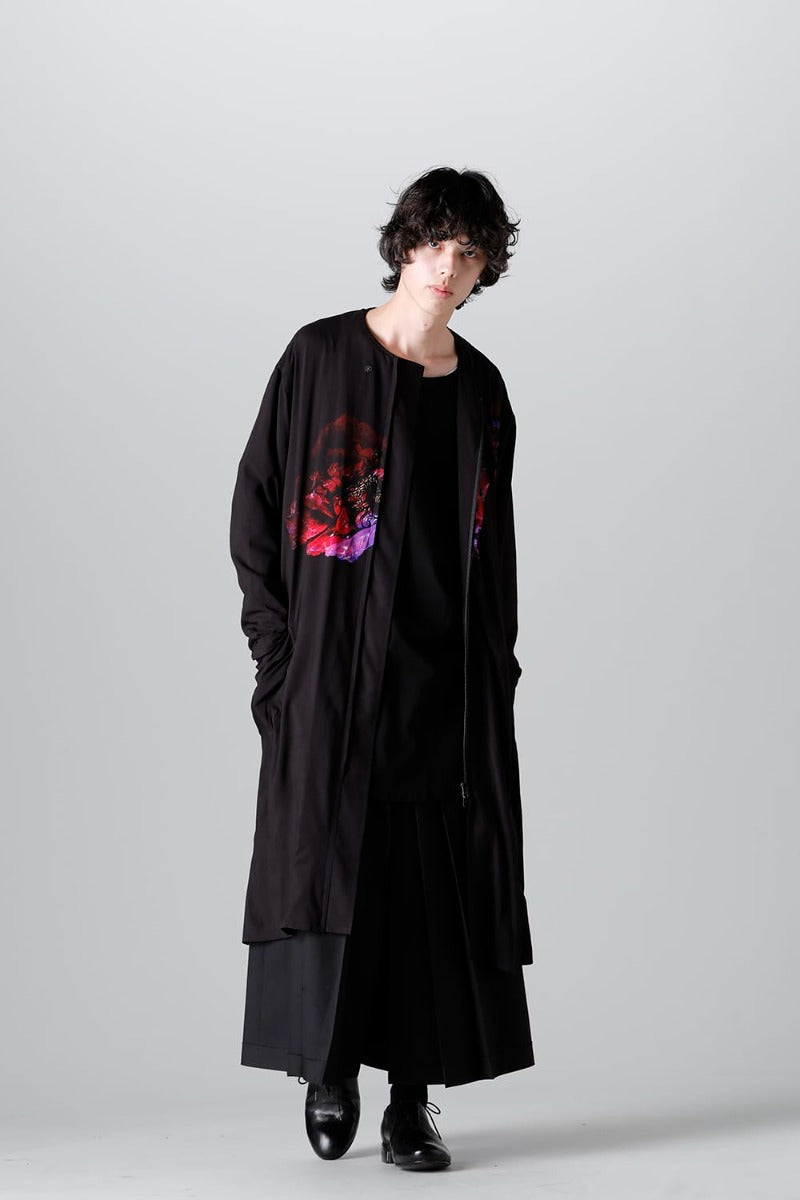 Front Tuck No Collar Coat