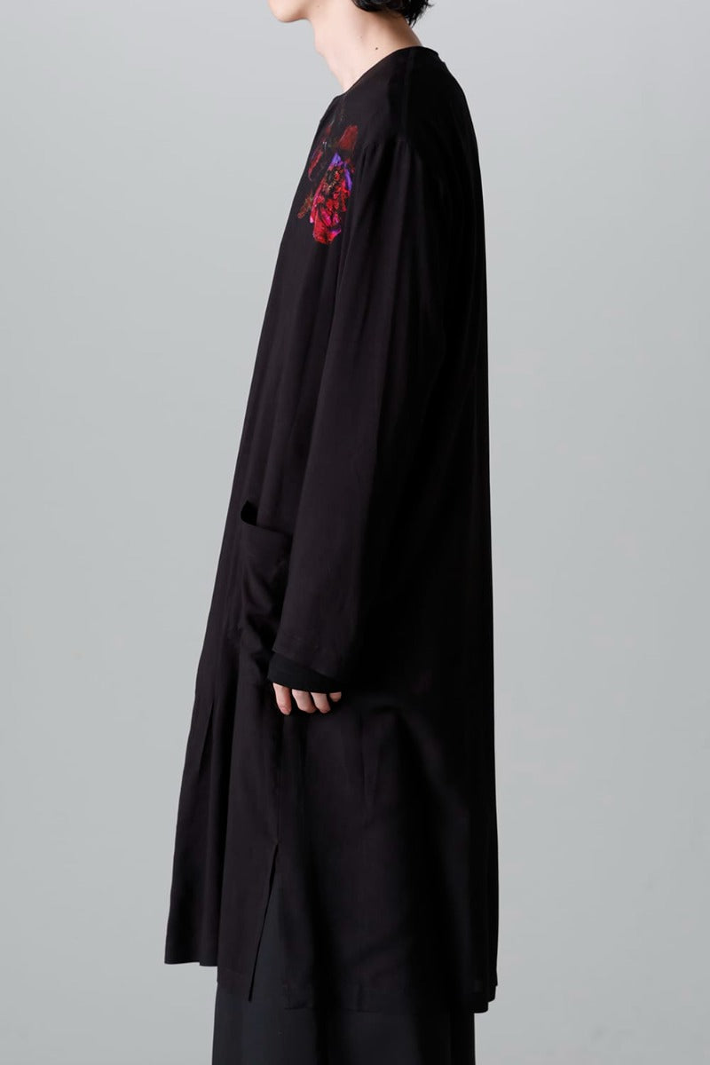 Front Tuck No Collar Coat