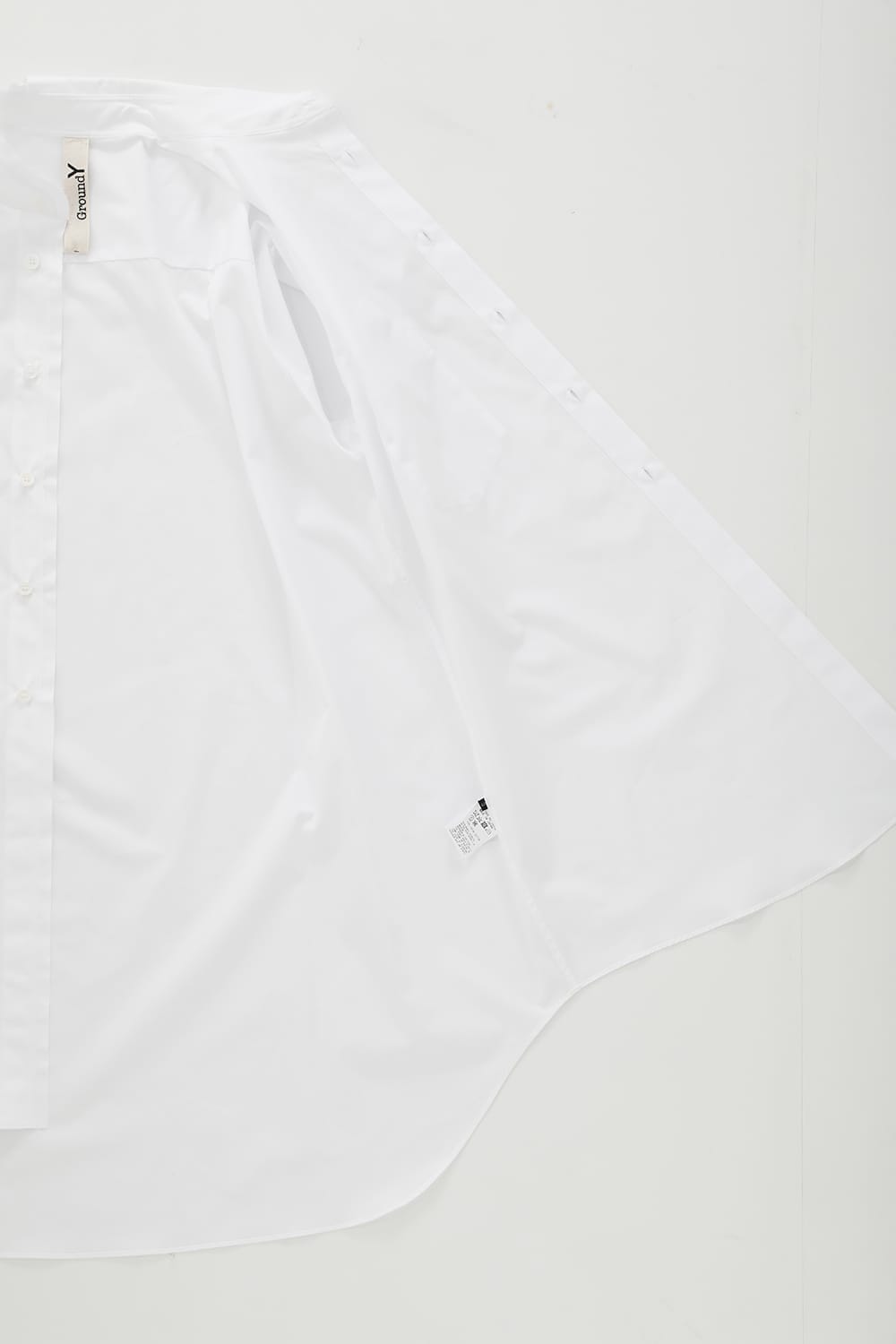 Collar Cutoff Short Sleeves Shirt White