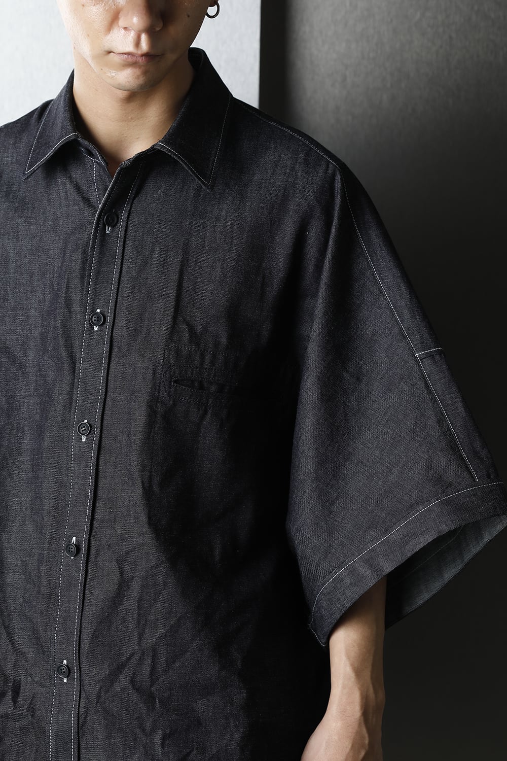 ​ドルマン半袖ビッグシャツ