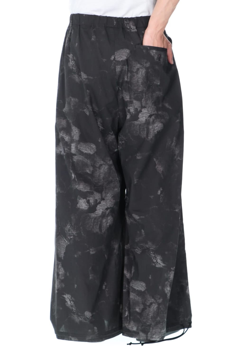 Thai style Balloon pants (Flower print) Black