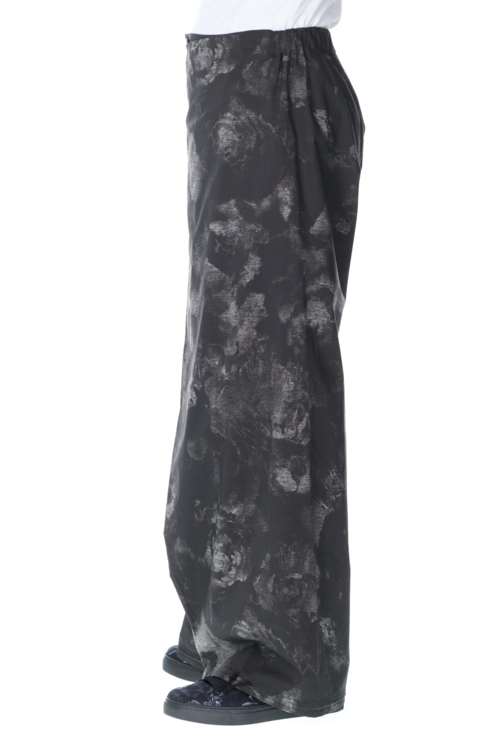 Thai style Balloon pants (Flower print) Black