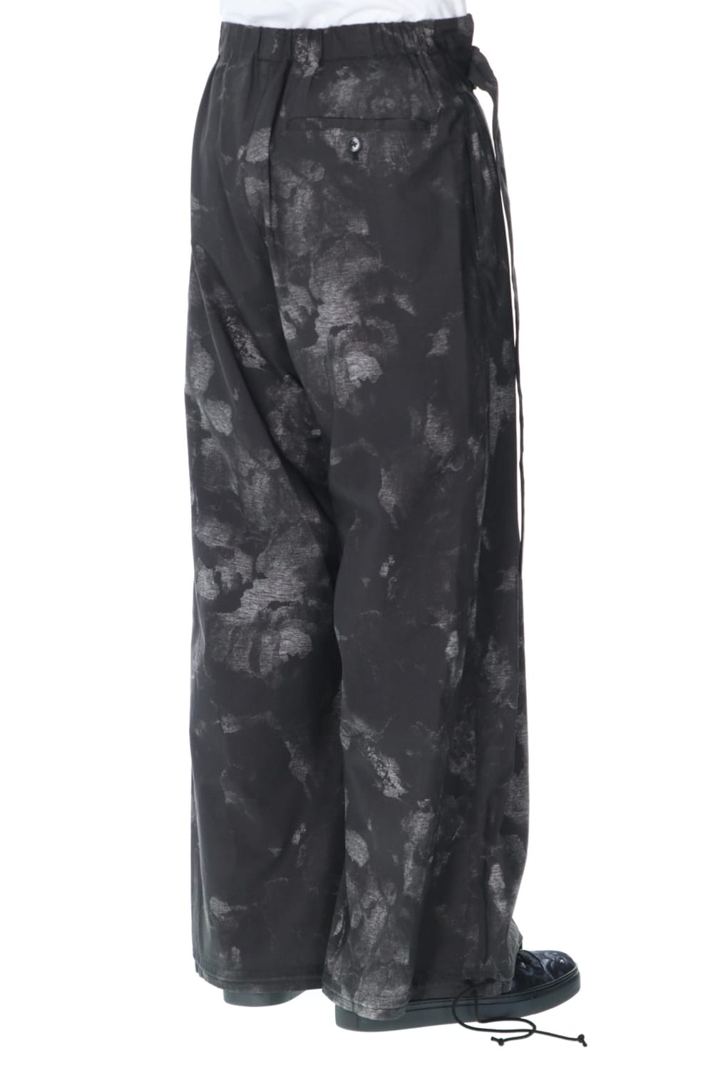 Thai style Balloon pants (Flower print) Black